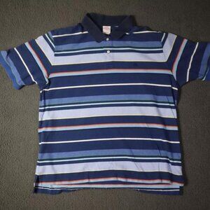 Brooks Brothers 346 Golf Polo Shirt Men's XXL Multicolor Horizontal Striped